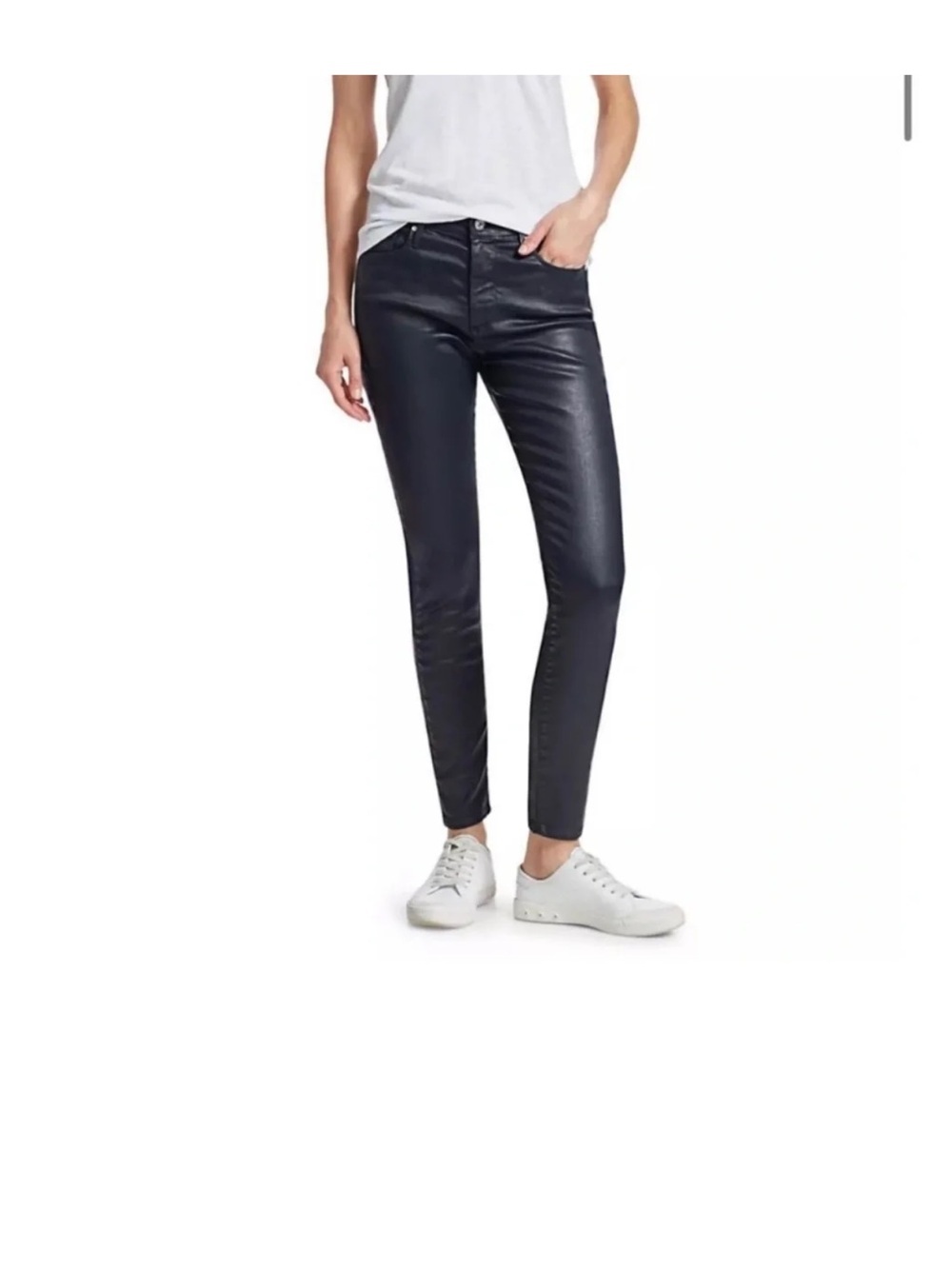 AG Adriano Goldschmied Farrah High Waist Skinny Jeans in Navy Size 25